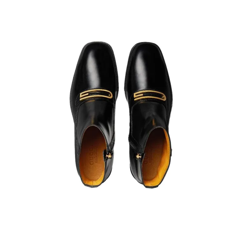 GUCCI Ankle Boots Men Black-2