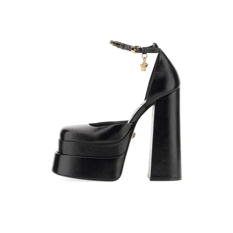 VERSACE Medusa-plaque Detail 155mm Pumps-0