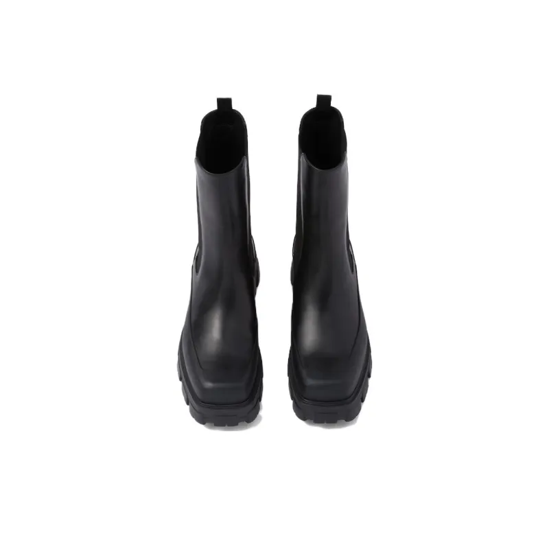 PRADA Crew Chelsea Boots Men's Black-4