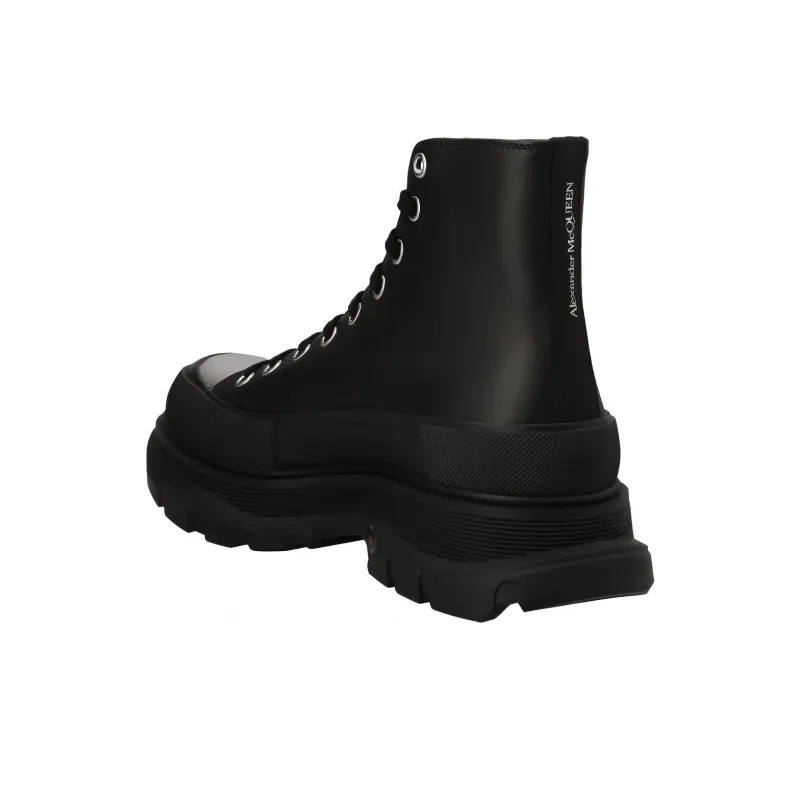Alexander McQueen Tread Slick Ankle Boots Men's Black-2