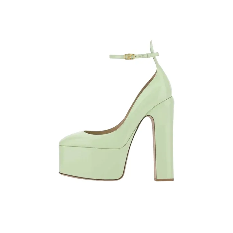Valentino Chunky Heel High Heels 16cm Women's Green-0