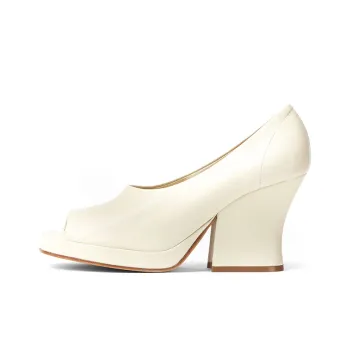 Bottega Veneta Stack High Heels Women's Sea Salt Color