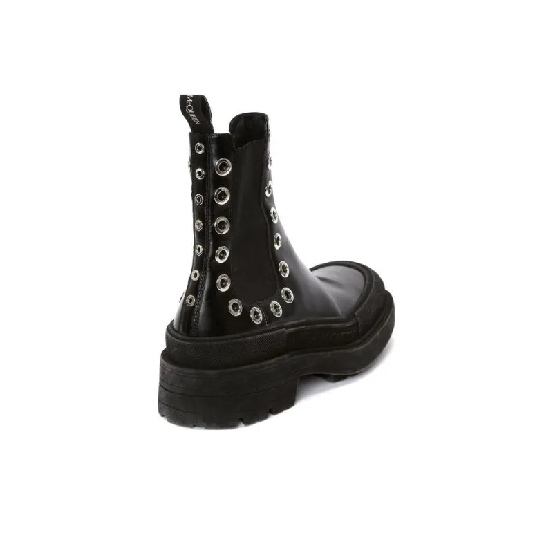Alexander McQueen Stack Chelsea Eyelet Detailed Boots-4