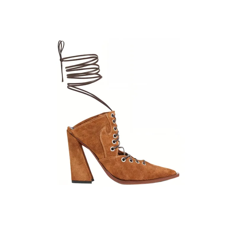 SONORA BOOTS LA PAZ High Heels 10cm Women's Brown-1