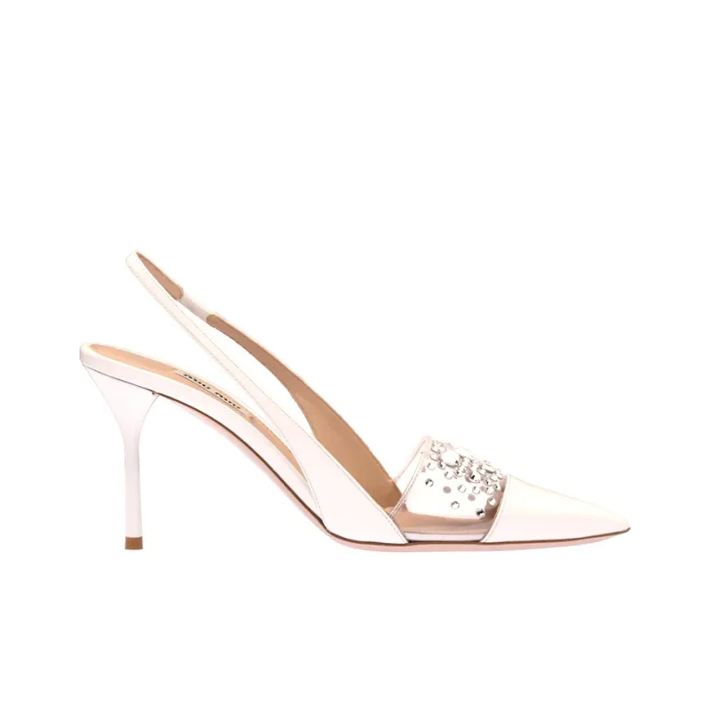 MIU MIU High Heels 8.5cm Women's White-1