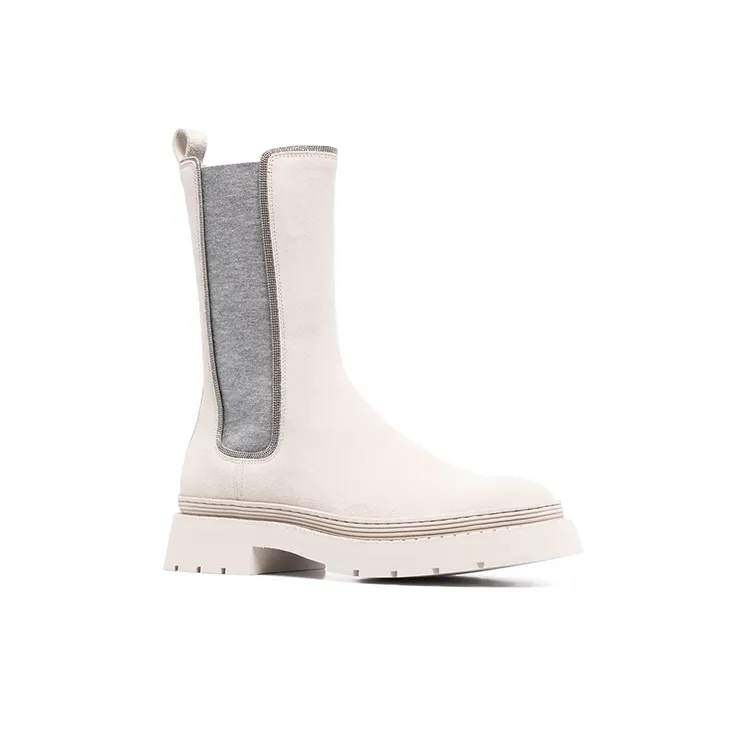 Brunello Cucinelli Chelsea Boots Women's White-2