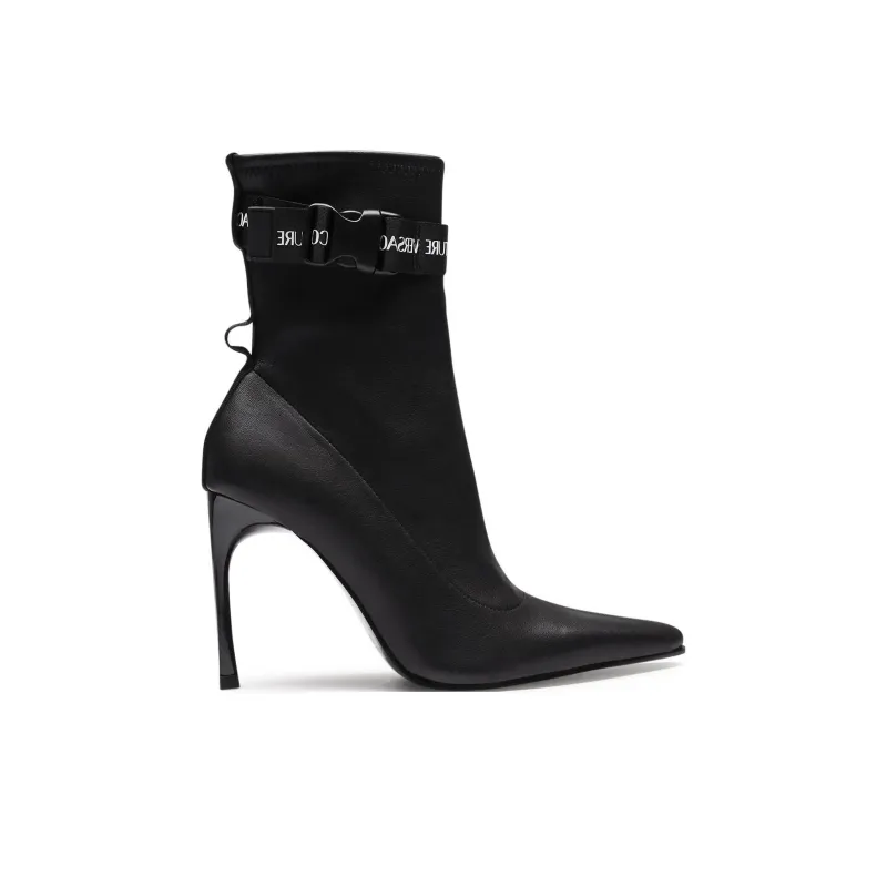 VERSACE JEANS Couture 105mm Branded-strap Ankle Boots-1