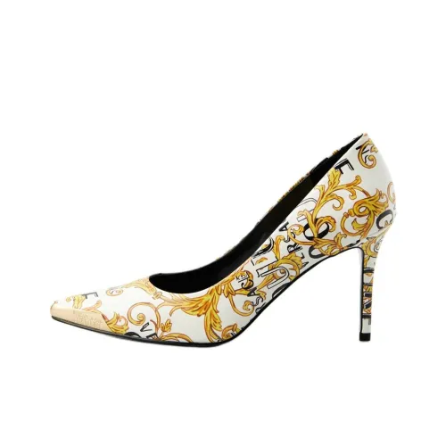 VERSACE JEANS COUTURE Slim Heel High Heels 9cm Womens White Slim Heel High Heels 9cm Women's White