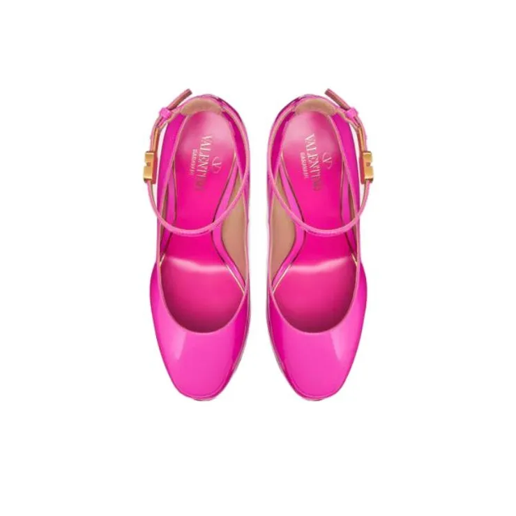 Valentino Garavani Tan Go 155mm Patent leather Pumps-3