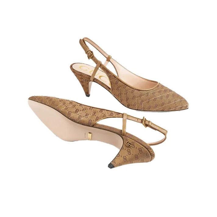 GUCCI Mini Double G Sling Back Pumps-4