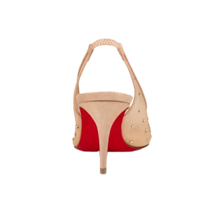 CL Slim Heel High Heels Women's Nude-4