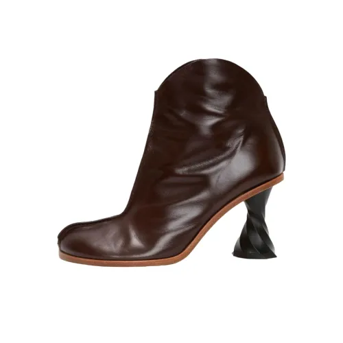 JW Anderson Twisted-heel Leather Ankle Boots