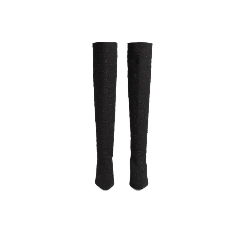 GUCCI 75mm GG Knee-high Boot-2