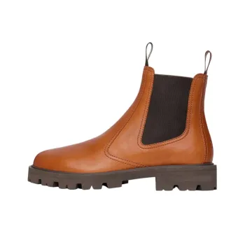 CELINE Chelsea Boots Women's High Top Honey