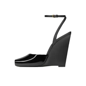 SAINT LAURENT La Scandale Wedge Sandals Women's