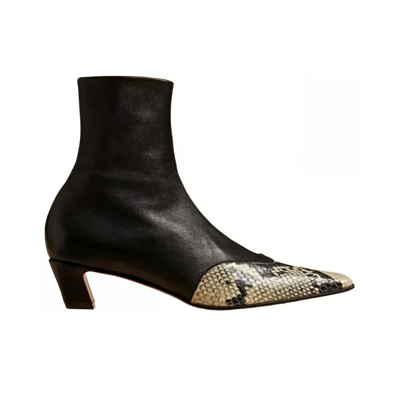 KHAITE Square Toe Ankle Boots Women's-1