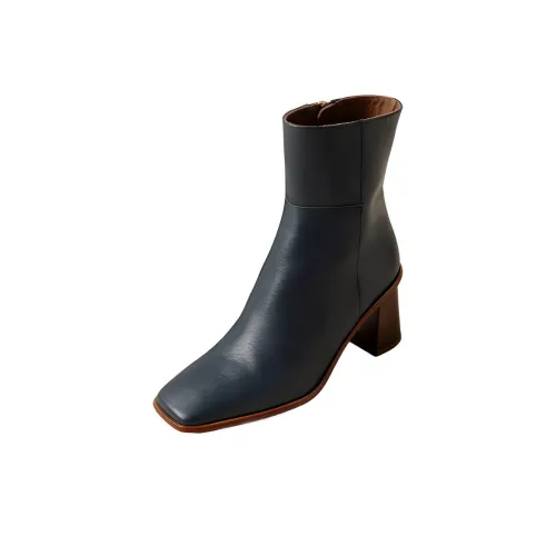 ALOHAS Ankle boots Silver 7.5cm Women's Ink Blue