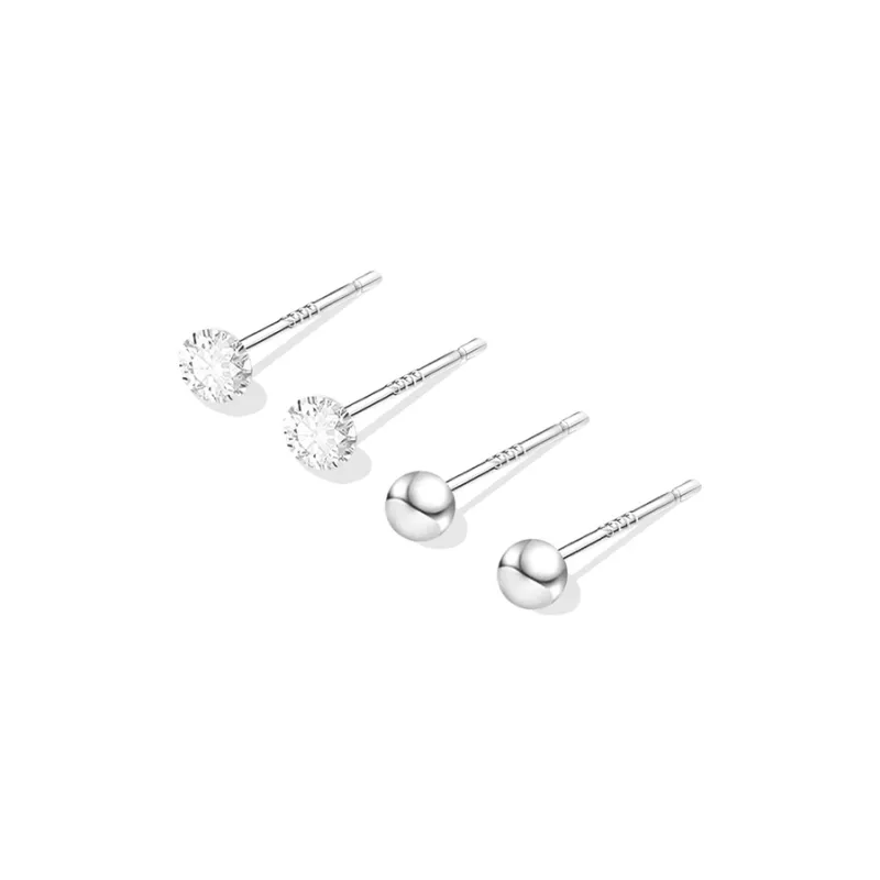 JOLLY NOTE Sterling Silver Stud Earrings Women's-8