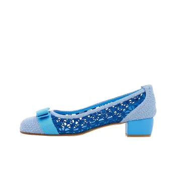 FERRAGAMO Vara High Heels 3cm Women's Blue