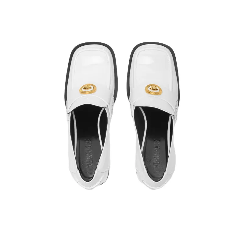 VERSACE Alia Leather Loafers-3