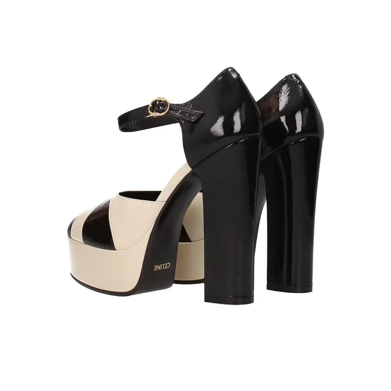 CELINE High Heels Women's Black White-3