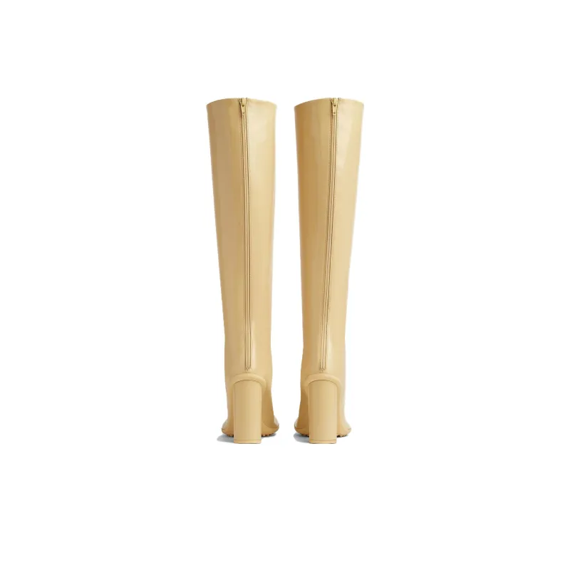 Bottega Veneta Atomic Knee high Boots Women's Rubber Yellow-4