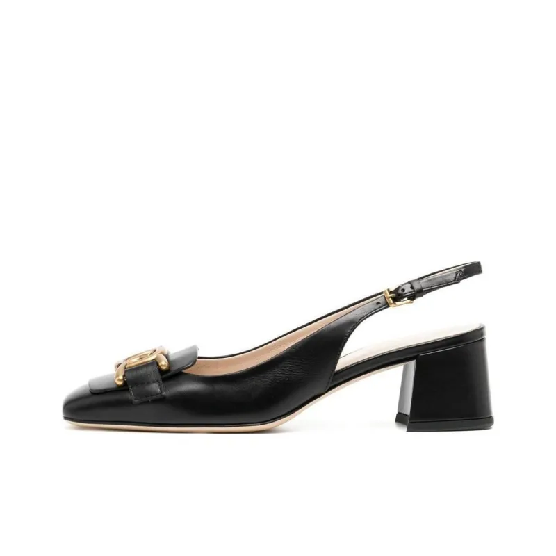 TOD'S Kate Logo Plaque Slingback Pumps-0