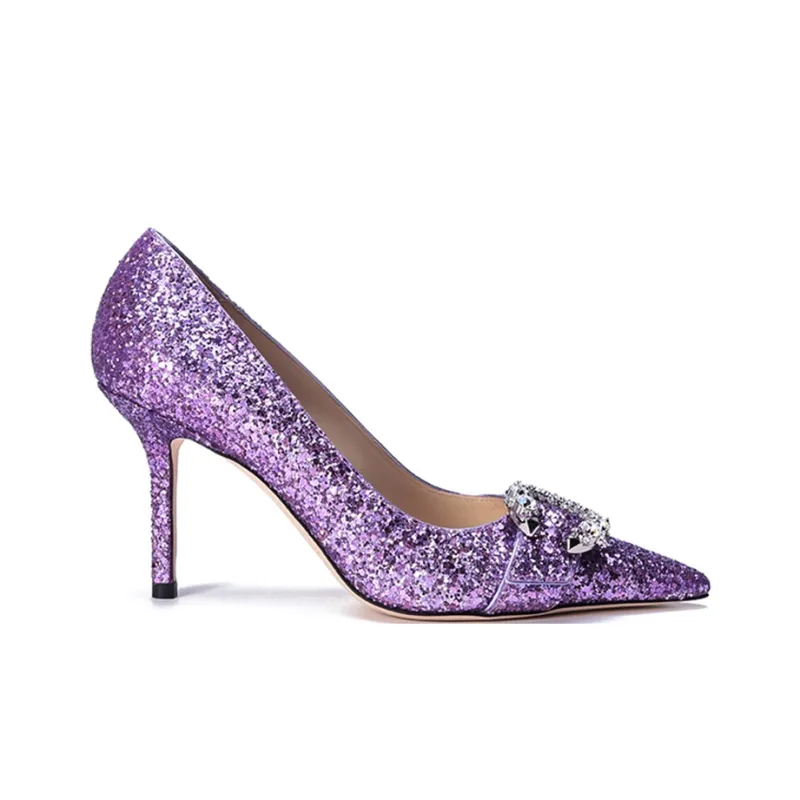 Jimmy Choo High Heels 8.5cm Women's Purple-1