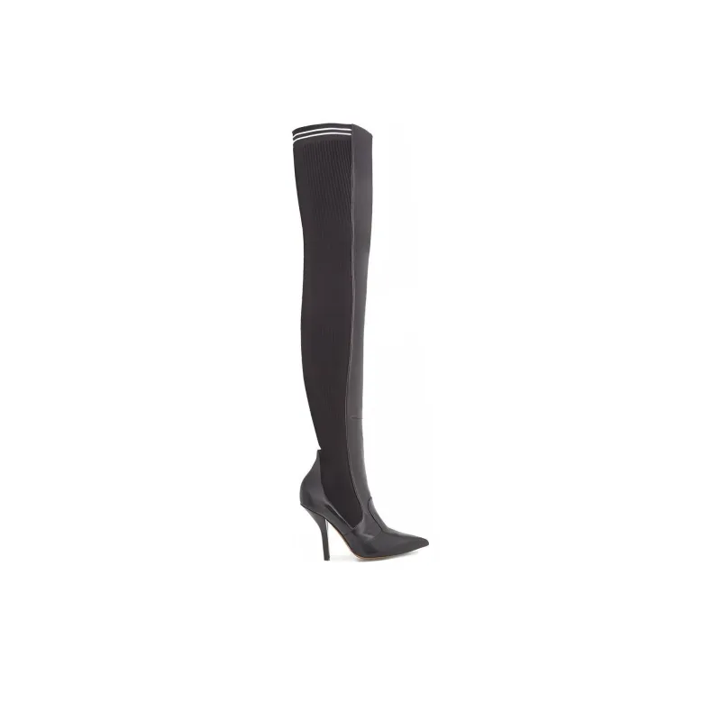 FENDI Knee high Boots Women's Black-1