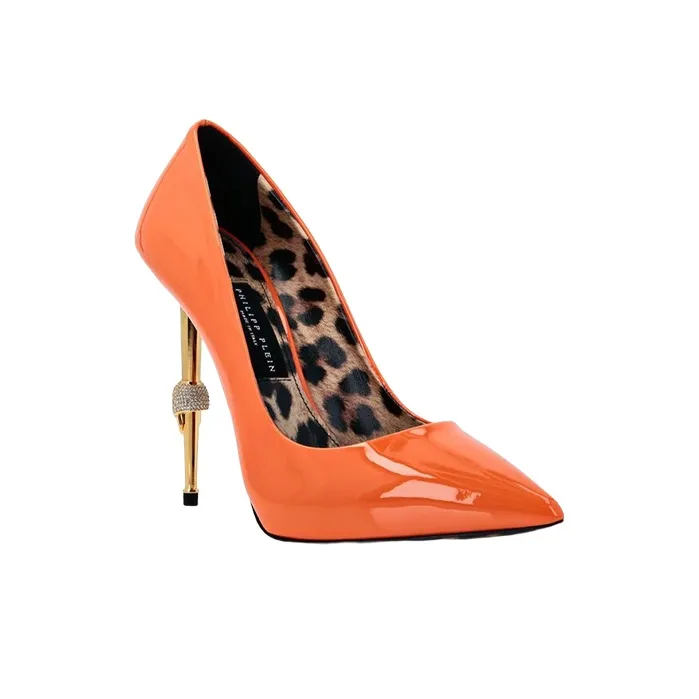 PHILIPP PLEIN Decollete High Heels Women's Orange-2