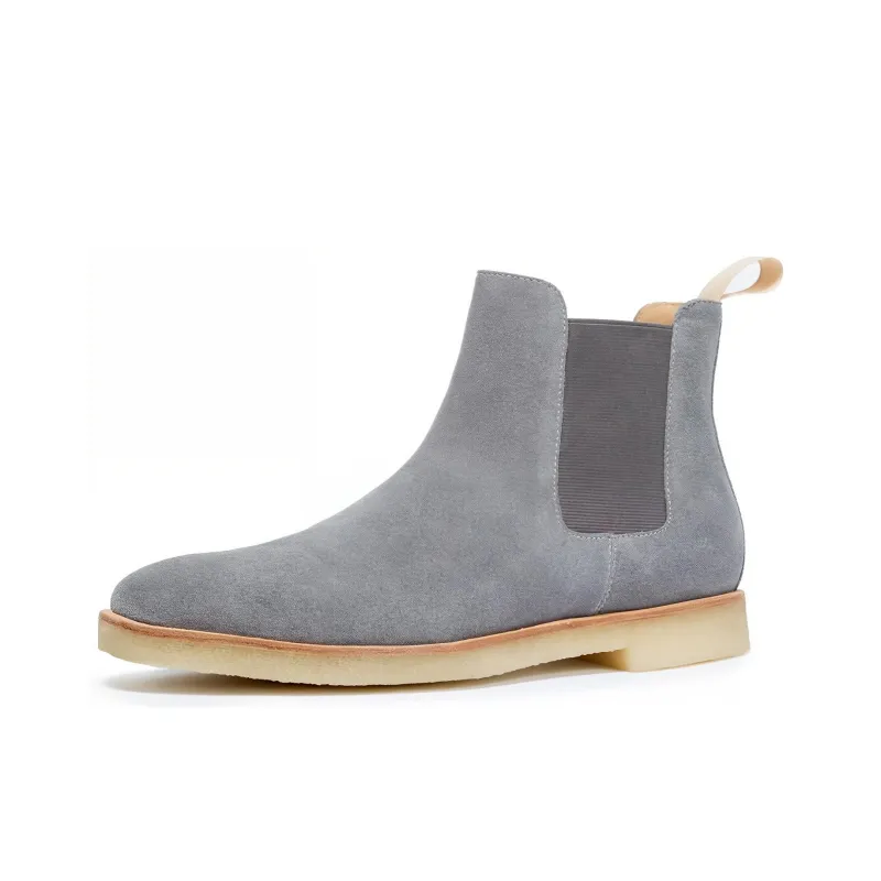 MASCAL Short Chelsea Boots Men's Gray-1
