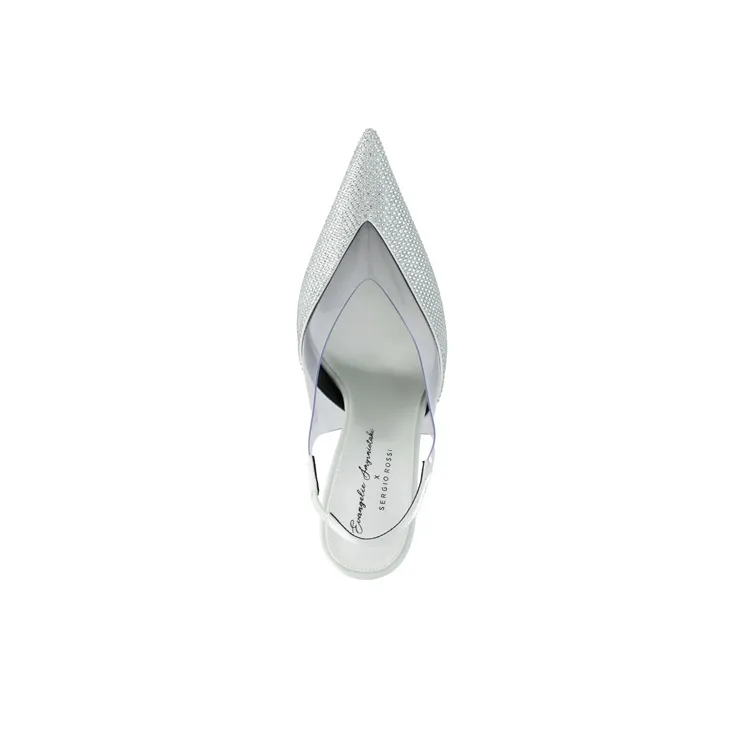 SERGIO ROSSI Slim Heel High Heels Women's Silver-3