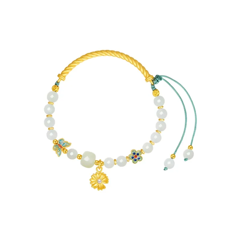 CHOW TAI SENG Elegant Bracelet Pale Greenish White Jade Women's-1