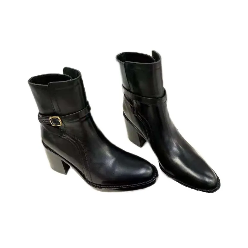 CELINE Ankle Boots 6.5cm Women's Black-4