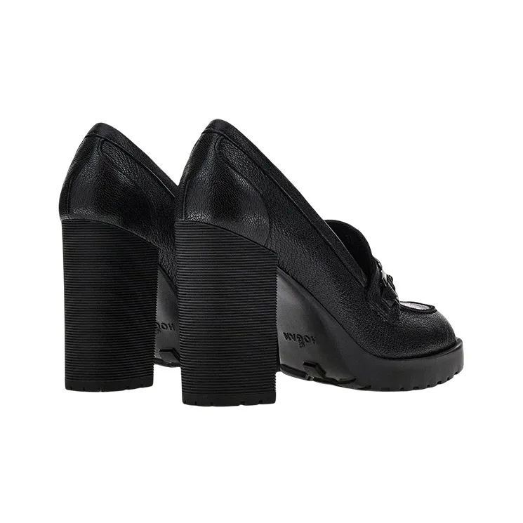 HOGAN H623 Logo-Plaque Loafer Pumps-3
