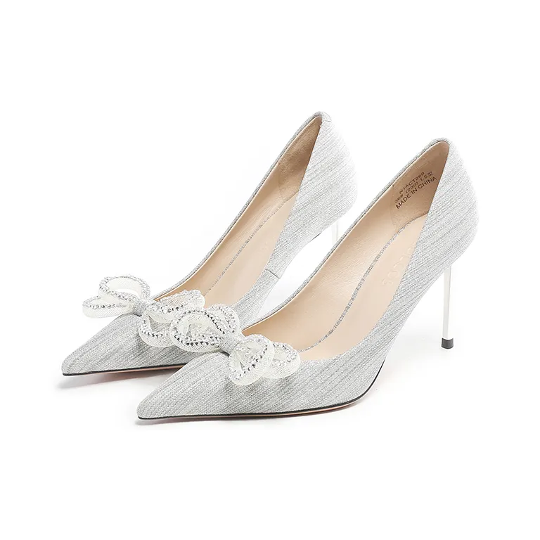 CERRUTI 1881 Slim Heel High Heels Women's Silver-1