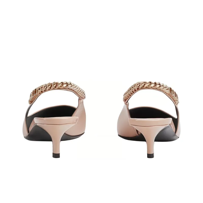 GUCCI Slim Heel High Heels 4.5cm Women's Light Beige-4