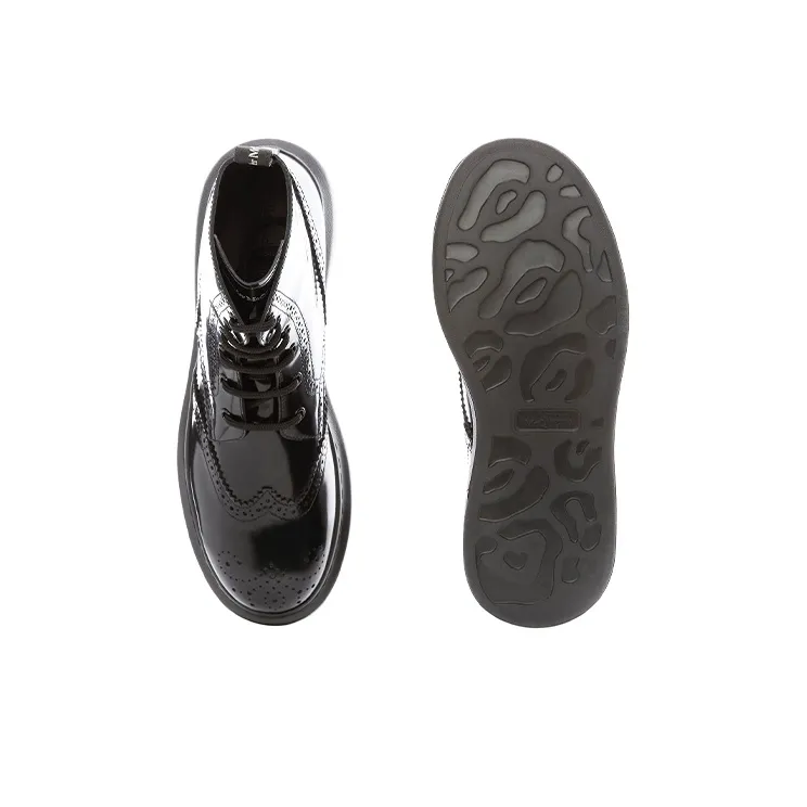 Alexander McQueen Hybrid Chelsea Lace Up Boot Black-4