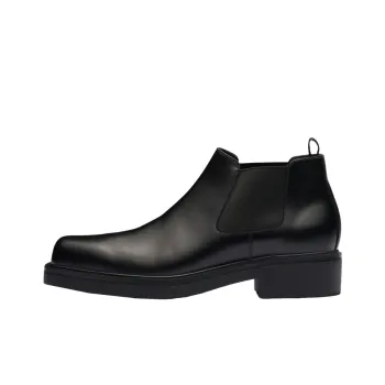 PRADA Short Chelsea Boots Men's Black