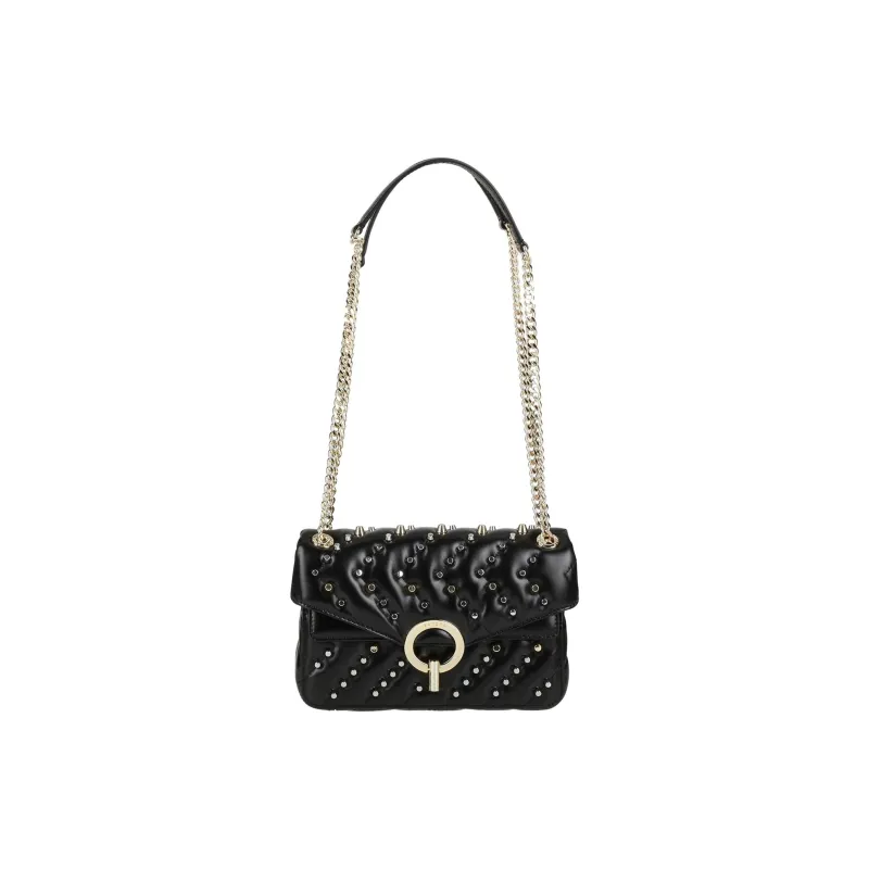 Sandro Cow Leather Shoulder Bag Medium Size Women's Black-0
