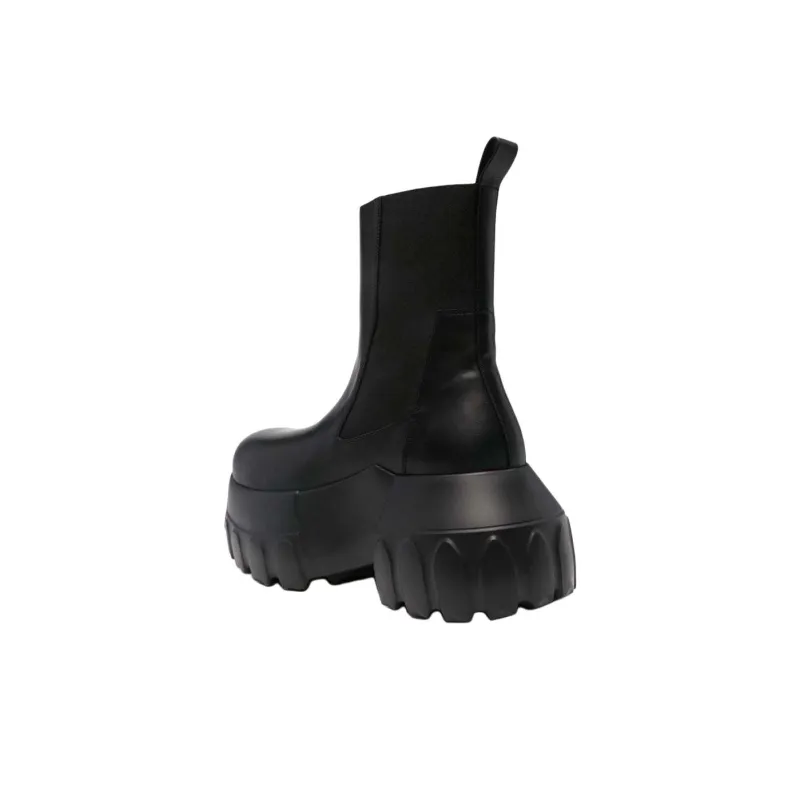 RICK OWENS/RO Short Chelsea Boots Men's Black-3