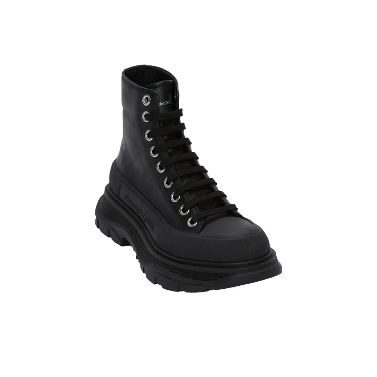 Alexander McQueen Tread Slick Boot Graffiti Black Black Women's-2