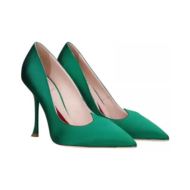 Roger Vivier I Love Vivier Slim Heel High Heels 10cm Women's Green-1