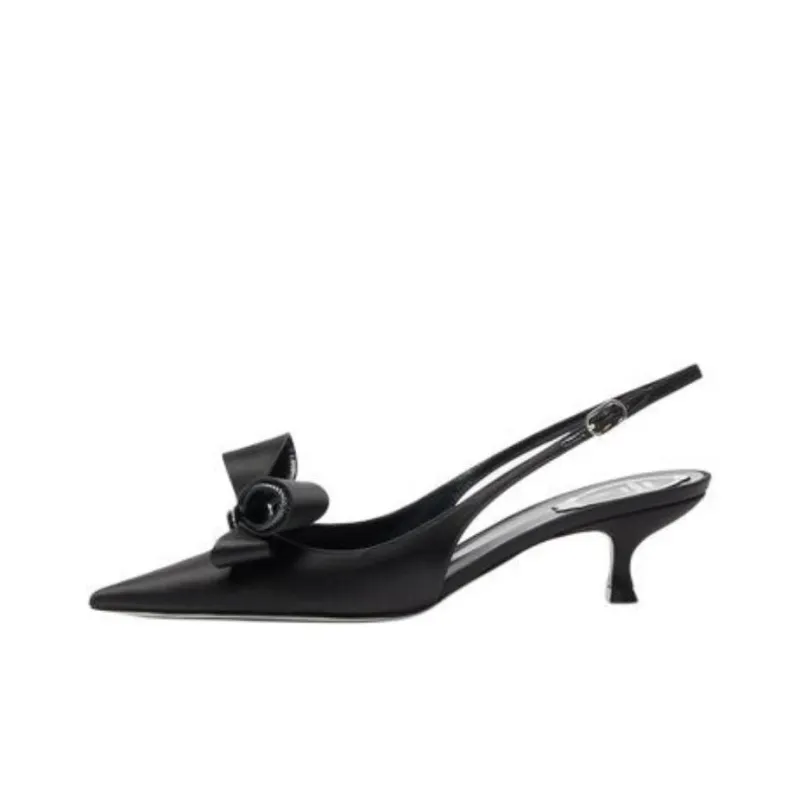 RENE CAOVILLA Arabella Spool Heel High Heels 5cm Women's Black-0