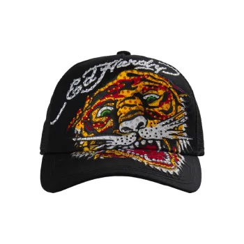 Ed Hardy Cotton Baseball Caps Unisex Black