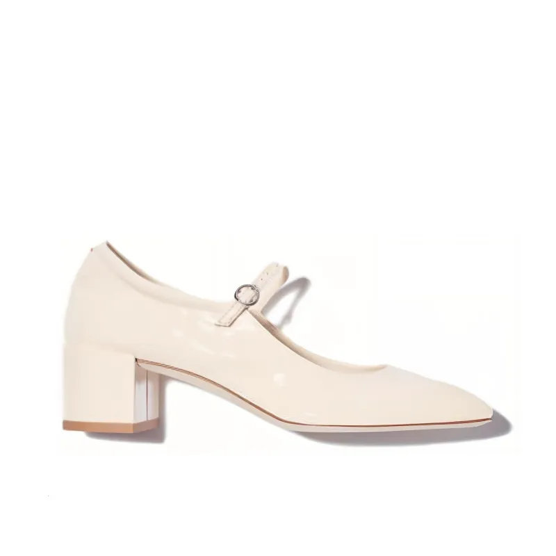 Aeyde Chunky Heel High Heels 4.5cm Women's Beige-1