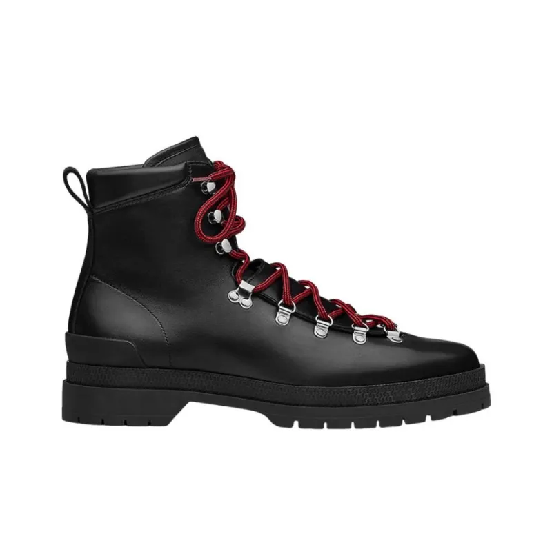 HERMES Denivele Ankle Boots Men's Black-1