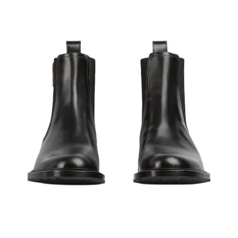 GUCCI Short Chelsea Boots Men's Black-4