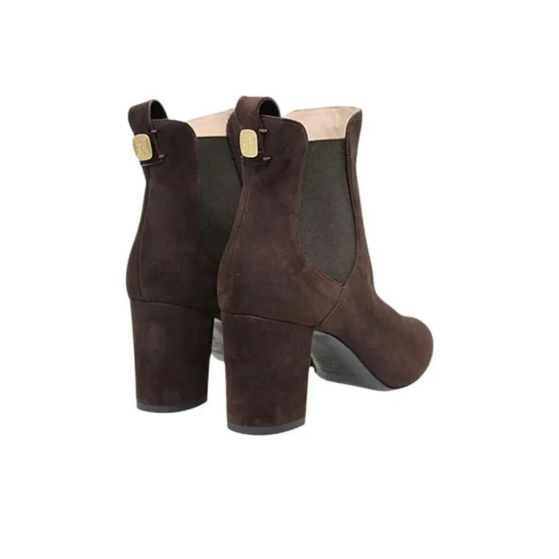 INES DE LA FRESSANGE Short Chelsea Boots 7cm Women's Brown-3