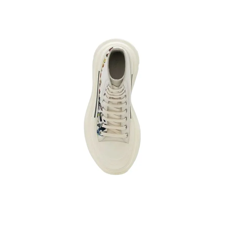 Alexander McQueen Tread Slick Short Platform Shoes Women's White-3